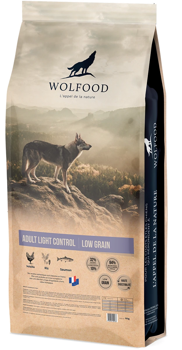 Croquettes Wolfood Light Control Chien Stérilisé Adulte 1 Croquettes Wolfood Light Control Chien Stérilisé Adulte