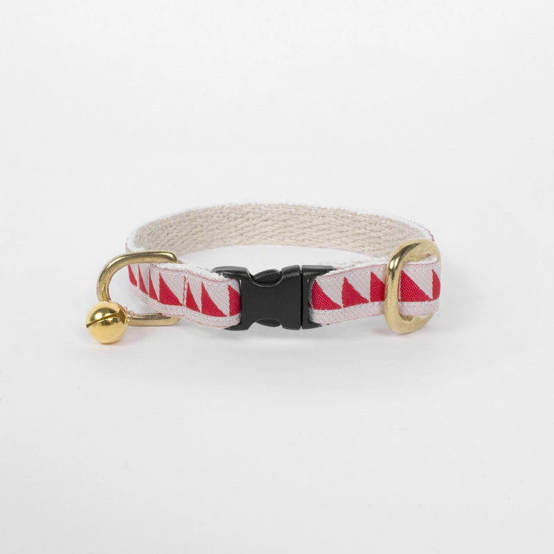 Collier Pour Chat Nice Grill Rouge Et Crème 1 Collier Pour Chat Nice Grill Rouge Et Crème