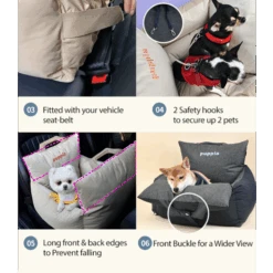 Puppia Panier De Voiture Pour Chien -Chats Chiens Fournitures Magasin car seat dog puppia travel 1 2048x2048 dedab9a3 e058 4631 a8fa 4916a7314385