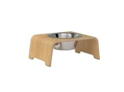 Bol Pour Chien Surélévé DogBar® Single -Chats Chiens Fournitures Magasin dogBar SINGLE M 140 Oak light Stainless 1024x 4dd62f0d 5c27 4f51 bfe9 9c04248655ca