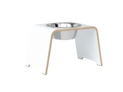 Bol Pour Chien Surélévé DogBar® Single -Chats Chiens Fournitures Magasin dogBar SINGLE M large 240 White Stainless 1024x a13749fa b58a 4055 92b4 6450cc17a025