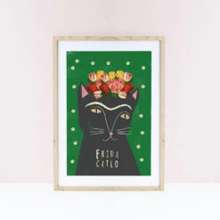 Affiche Chat Frida Catlo