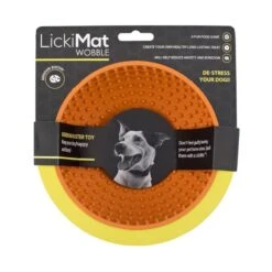 Bol Anti-stress Pour Chien LickiMat® Wobble™ -Chats Chiens Fournitures Magasin lickimat wobble orange treat bowl 16cm