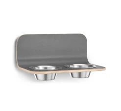 Bols Surélevés Pour Chat Arco -Chats Chiens Fournitures Magasin mc c06 011 01 s eat arco dog feeder hpl grey