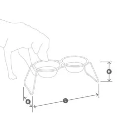 Double écuelle Design Pour Chien Cena 9 Double écuelle Design Pour Chien Cena -Chats Chiens Fournitures Magasin miacara sizes cena cane