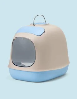Bac à Litière Pour Chats Design MINÙ -Chats Chiens Fournitures Magasin minu bleue