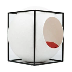 Le Cube Meyou -Chats Chiens Fournitures Magasin web cat cube metal ivory meyou paris side
